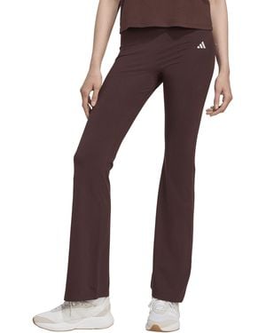 adidas Essentials Small Logo Flared Leggings - Brown