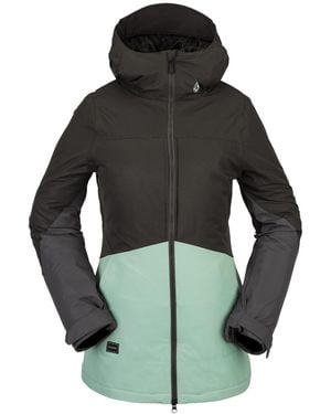 Volcom Strayer Insulated Snowboard Ski Winter Hooded Jacket - Green