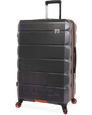 Nautica Quest Valise Rigide à roulettes pivotantes Gris/Orange 73,6 cm - Noir