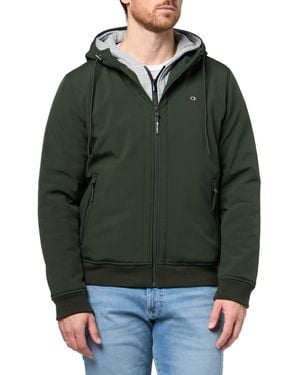 Champion Hooded Softshell Bomber Jacket With Bib - Green