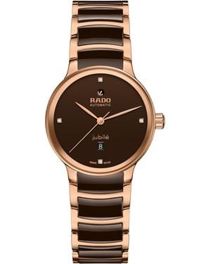Rado Centrix-s-swiss Automatic Watch-stainless Steel Pvd-sapphire Crystal -30.5mm - Metallic