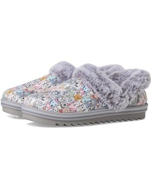 Skechers Bobs Cosy Kiss-paw Jams Slipper - White