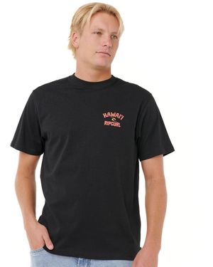 Rip Curl Destinations Short Sleeve Crew Neck T-shirt - Black