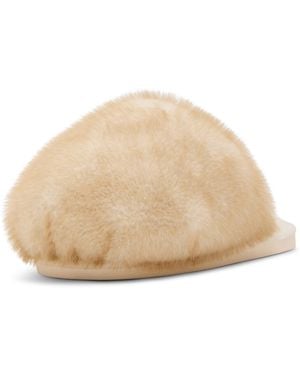 Steve Madden Poof Slipper - Natural
