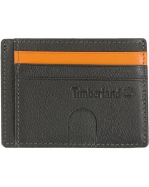 Timberland Slim Leather Front Pocket Credit Holder Wallet - Grey