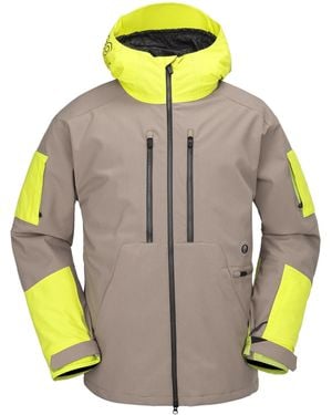 Volcom Wfo Insulated Snowboard Ski Baggy Fit Winter Jacket - Gray