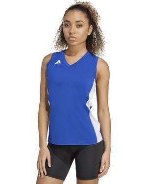 adidas Quickset Volleyball Sleeveless Jersey - Blue