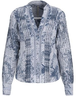Guess Haut à manches longues Eco Bertha pour femme - Bleu