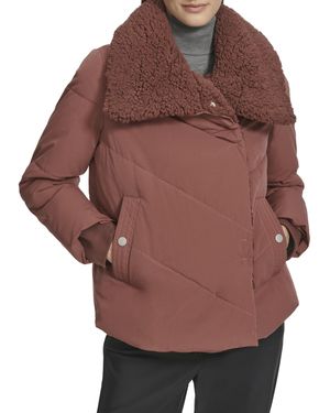 Andrew Marc Water Resistant Asymmetrical Style Jacket - Brown