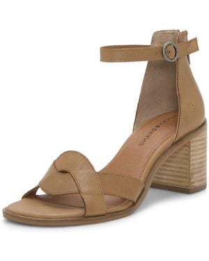 Lucky Brand Sarwa Ankle Strap Sandal Heeled - Natural