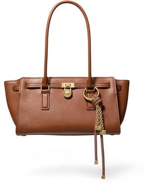 Michael Kors Hamilton Small Shoulder Tote With Charm - Blue