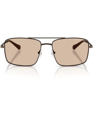 Oakley A|x Armani Exchange Ax2054s Aviator Sunglasses - Black