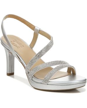 Naturalizer , Brenta Strappy Sandal Silver 6 W - Metallic