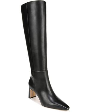 Sam Edelman Sylvia Knee High Boot Black Leather Extra Wide Calf
