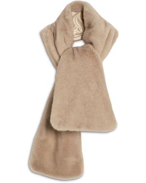 Free People Snow Angel Faux Fur Scarf Ivory One Size - Natural