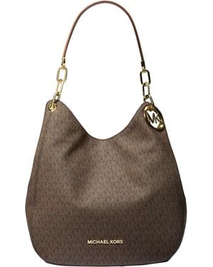 Michael Kors LG Chain Shldr Tote - Marrone