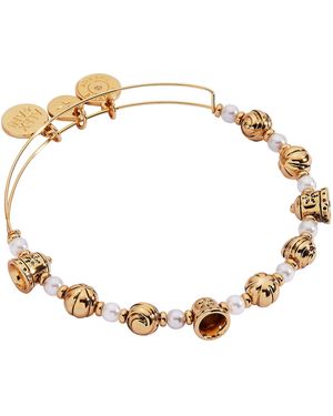 ALEX AND ANI Holiday Bells Beaded Expandable Wire Bracelet - Metallic
