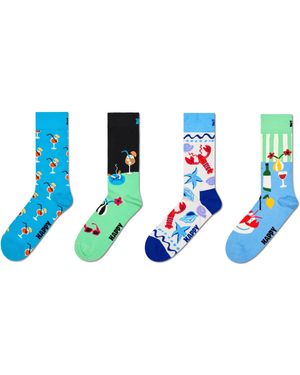 Happy Socks 4-pack Al Fresco Socks - Blue