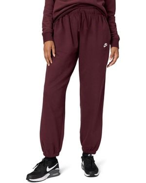 Nike Sportswear Club Fleece Mid-rise Oversized Sweatpants - Red