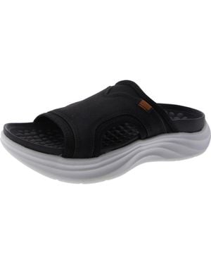 Dr. Scholls Feel Energy Slide Sandal Black Fabric 8 M