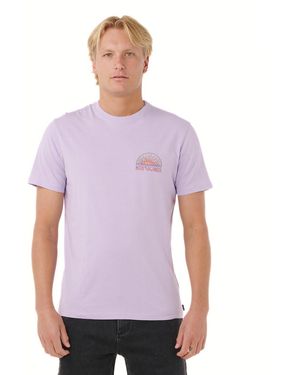 Rip Curl Graphic Short Sleeve Crew Neck T-shirt - Purple