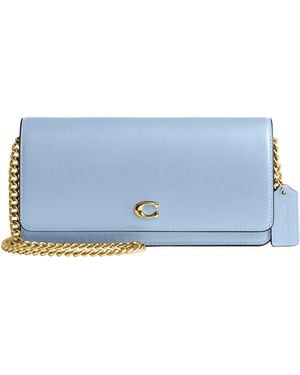 COACH Evie Long Wallet With Chain - Blue