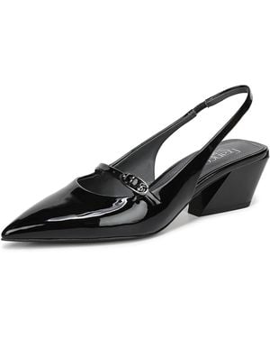 Franco Sarto Galin Pump Black Patent Faux Leather 9.5 M