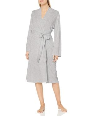 Natori Womens Soho Brush Bathrobe - Gray
