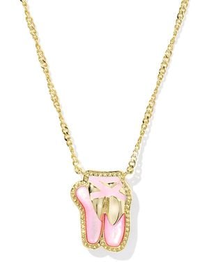 Kendra Scott Ballet Short Pendant Necklace In Blush Mother Of Pearl - Metallic