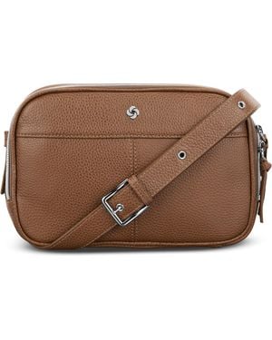 Samsonite Mobile Solutions 2 Leather Crossbody Bag - Brown