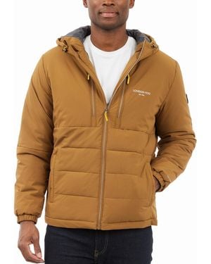 London Fog Hooded Puffer - Natural
