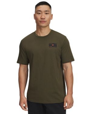 Under Armour Project Rock Short Sleeve T Shirt, - Green