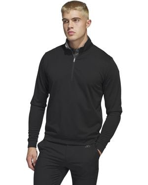 adidas Elevated Quarter Zip Golf Pullover Clothing, Elastane/Polyester - Black