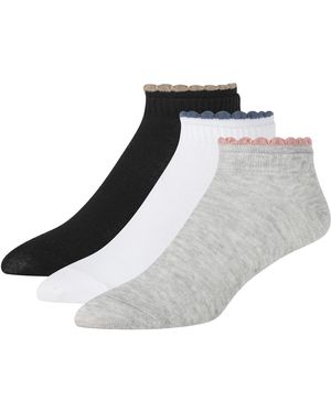 Ted Baker 3 Pack Double Cuff Low Cut Socks - Black