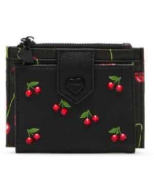 Betsey Johnson Cherry Sweet Bifold Wallet - Black