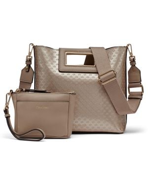 Calvin Klein Eira North/south Crossbody With Removable Pouch - Brown