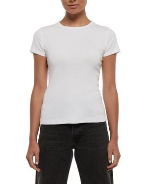 Three Dots Short Sleeve Top - White
