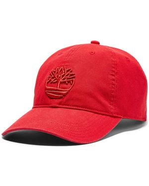 Timberland Soundview Cotton Canvas Hat Baseball Cap - Red