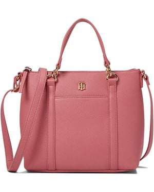 Tommy Hilfiger Odette Ii Convertible Tz Satchel - Pink