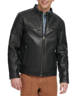 Levi's Faux Leather Racer Jacket - Black