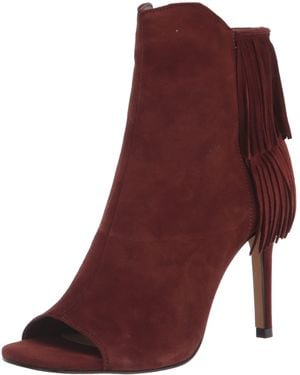 Vince Camuto Footwear Amenala Fringe Peep Toe Bootie Ankle Boot - Purple