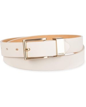 Calvin Klein Metal Loop Casual Skinny Belt - Natural