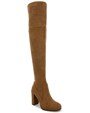 Kenneth Cole Justin Faux Suede Round Toe Over-The-Knee Boots - Brown