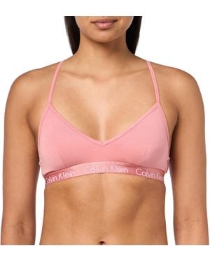 Calvin Klein Motive Cotton Lightly Lined Bralette - Green