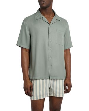 Onia Vacation Shirt-solid-sage-m - Green