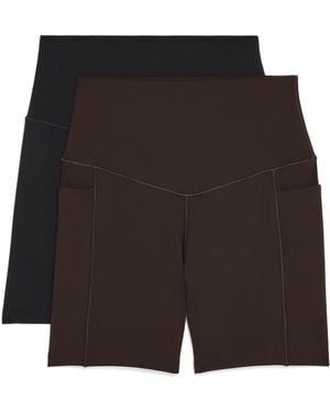 Danskin 2 Pack Motivate Pocket 5" Bike Shorts - Black