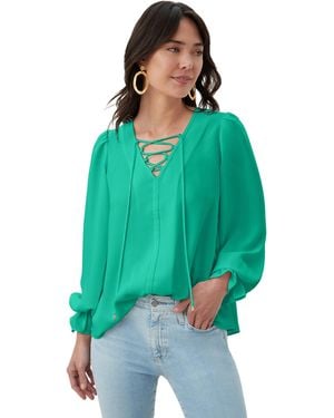 Trina Turk Petite Zahara Top - Green