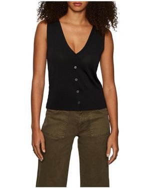 Sanctuary Knitted Button Front - Black