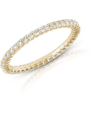 Amazon Essentials Igi Certified 0.5 Carat Lab Grown Diamond Eternity Band In Solid 14k Yellow Gold - Metallic