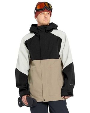 Volcom Brighton Hooded Snowboard Ski Winter Jacket - Gray
